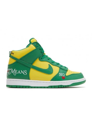 Nike SB Dunk High Supreme By Any Means Brazil le des métaux précieux