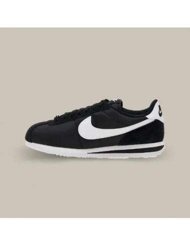 Nike Cortez Nylon Black White pas cher