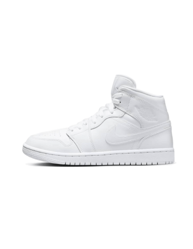 Air Jordan 1 Mid Triple White Patent Swoosh Les magasins à Paris et en Île-de-France