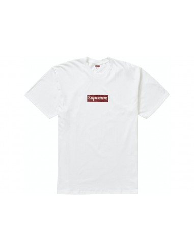 Supreme Swarovski Box Logo Tee White le des métaux précieux