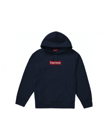 Supreme Swarovski Box Logo Hooded Sweatshirt Navy en stock