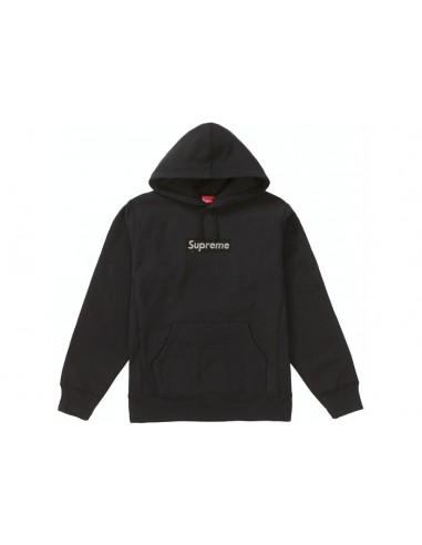 Supreme Swarovski Box Logo Hooded Sweatshirt Black votre restaurant rapide dans 