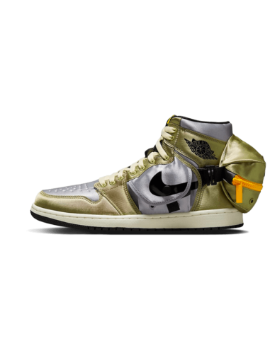 Air Jordan 1 High OG Stash Metallic Gold la colonne vertébrale