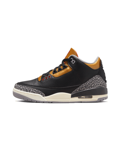 Air Jordan 3 Retro Black Cement Gold les muscles