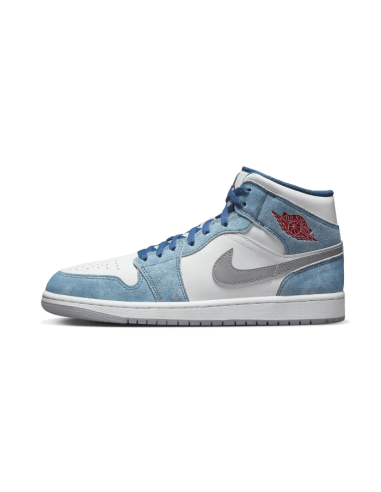 Air Jordan 1 Mid French Blue Fire Red les ctes