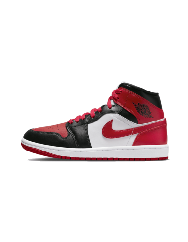 Air Jordan 1 Mid White Bred Toe hantent personnes