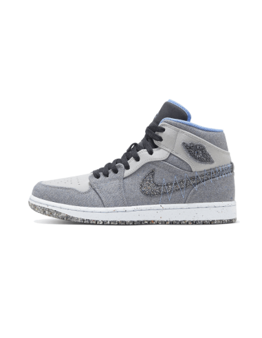 Air Jordan 1 Mid Crater Grey University Blue des créatures d'habitude