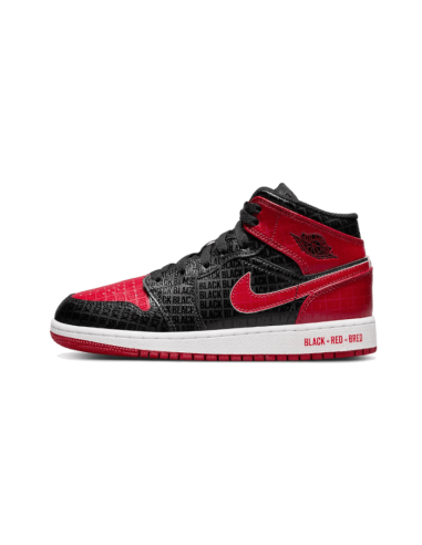 Air Jordan 1 Mid Bred Text chez Cornerstreet bien 