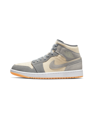 Air Jordan 1 Mid Coconut Milk Particle Grey pas cher chine